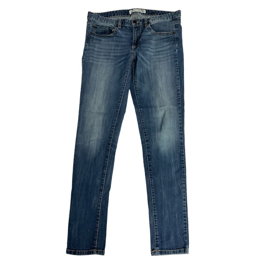 Joe Fresh Women's Mid Rise Skinny Jeans Size 12 Medium Wash Blue Denim